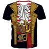 Men's Pirate 3D Printed T-shirt, Fun Street Clothing, Short Sleeved, Oversized