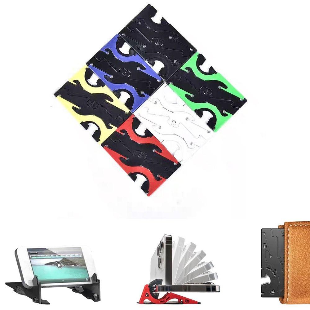 Black Portable Card Phone Holder Desk Accessories Foldable Phone Holder  Mobile Phone