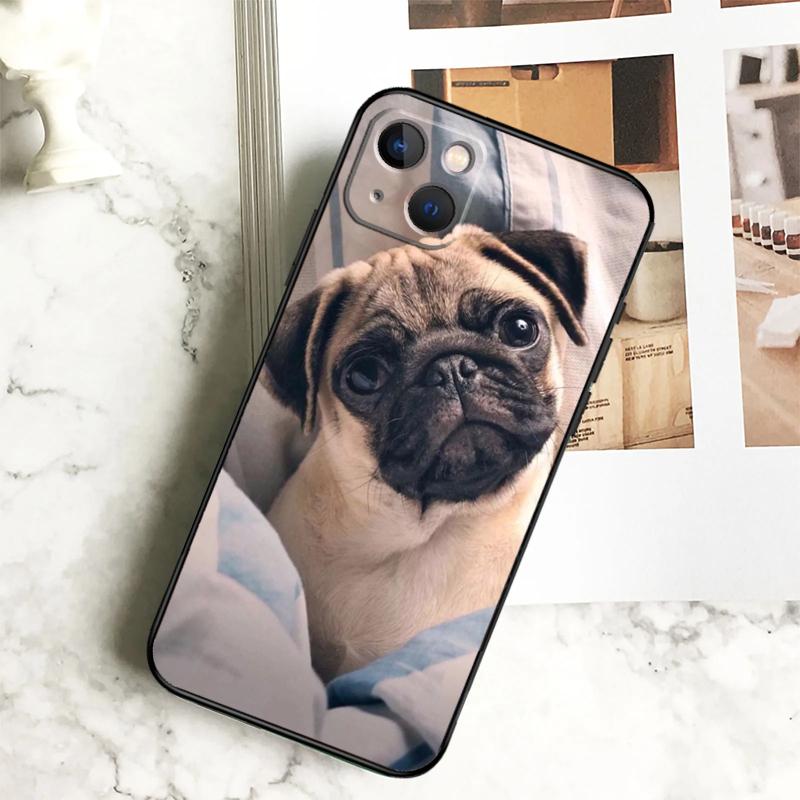 Милый Мопс Собака Чехол Для iPhone 15 16 13 12 Mini 11 14 Pro Max 7 8 Plus X XR XS Max Чехол для Телефона
