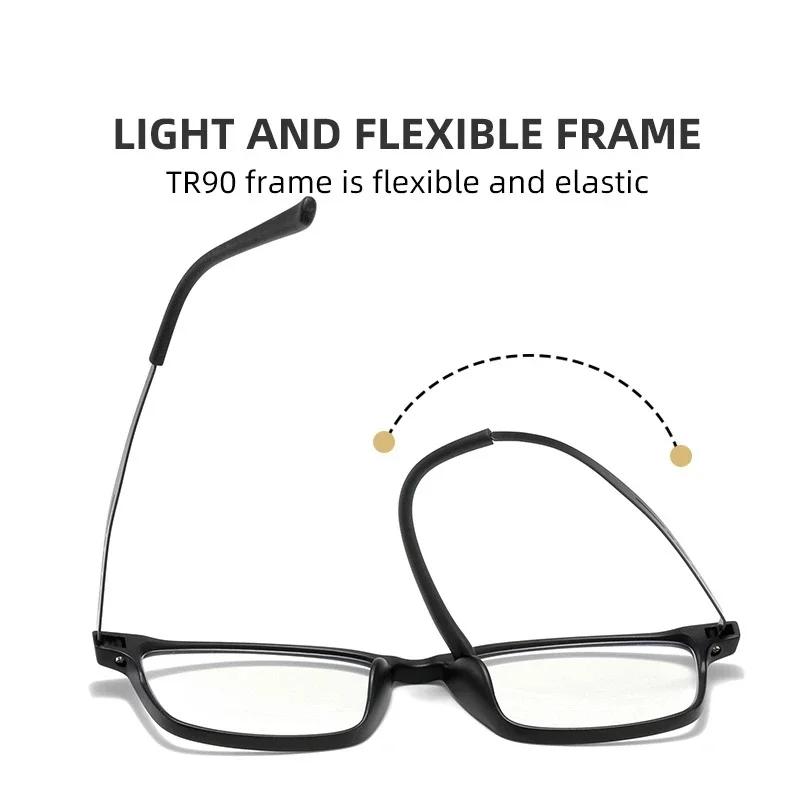 Business Ultra-thin Anti Blue Light Presbyopia Glasses TR90 Ultra Light Comfortable Reading Glasses Full Frame Optical Glasses