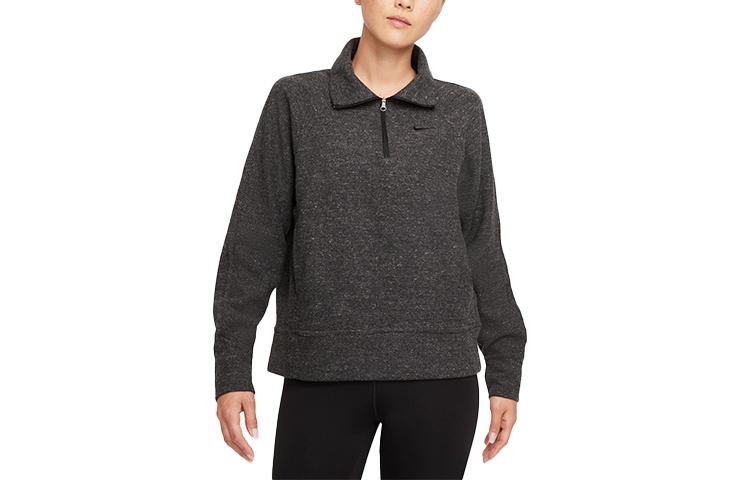 Nike Sweatshirts Women's Black Stand Collar Moderate Regular DM8184-032