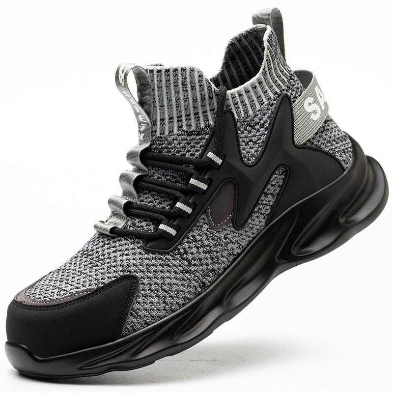 Мужская обувь по страхованию труда, противоударная, противопрокалывающая, дышащая, защитная обувь, мягкая амортизирующая, нескользящая обувь