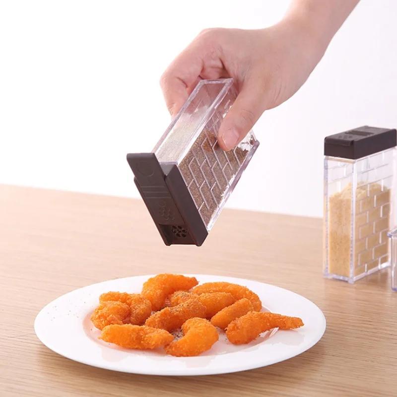 Набор из 6 предметов: кухонная подставка, пластиковые контейнеры, бытовые многофункциональные коробки для приправ, специй, сахара и соли, аксессуары для хранения специй.