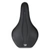 Mountain Bike Saddle Comfortable PU Leather Saddle with Hollow Design Anti-Slip Shockproof for