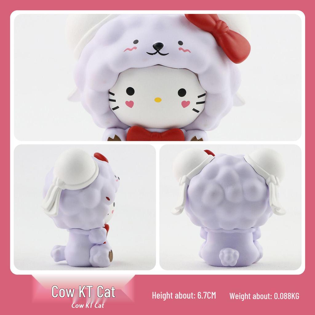 8th Gen Sheep Head Melody Blind Box Figure: Girly Cinnamonroll Kuromi Ornament for Women