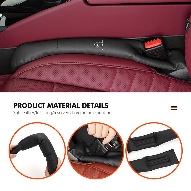 Car Seat Gap Filler Padding Leather Leak Pads Plug Spacer For Citroen Jumper Celysee Cactus Picasso Aircross Saxo Grand