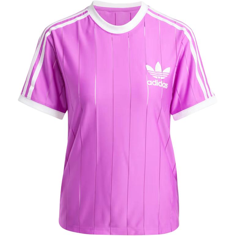 adidas Футболка Originals Adicolor с тремя полосками и принтом логотипа в тонкую полоску, удобная простая футболка с круглым вырезом и коротким рукавом IY7225