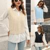 Twist Vest Sweater Women's Vest Autumn and Winter Knit Sweater