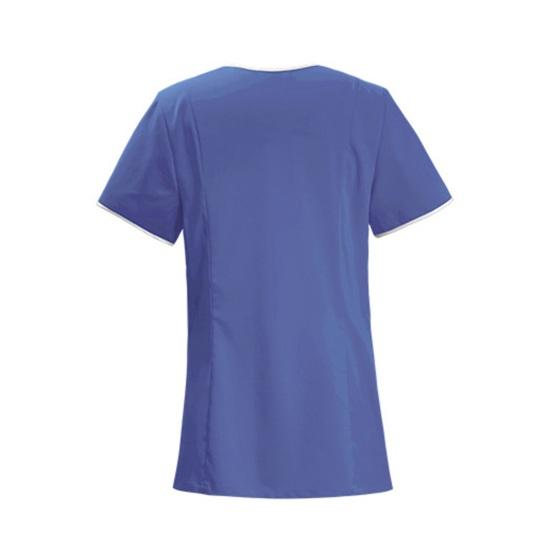 Униформа медсестры, скрабы, топы, женские топы с v-образным вырезом и короткими рукавами, пуловеры с карманами, лоскутная цветная рабочая одежда для кормящих мам