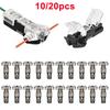 10/20Pcs T Type 1 Pin Low Voltage Wire Connector, Quick Solderless Wire Splice Connector, T Tap Wire Connectors, No Stripping