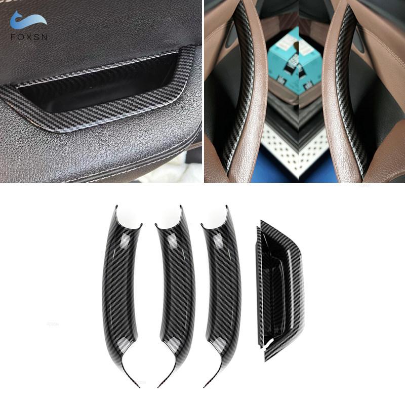 For BMW X3 X4 F25 F26 2010 2011 2012 2013 2014 2015 2016 2017 Carbon Texture Car Interior Door Pull Handle Panel Trim
