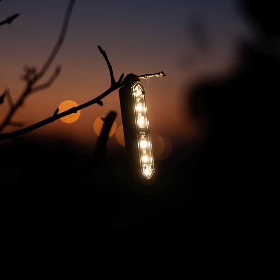 Outdoor Camping Guyline Warning Light 7 Modes Adjustable IPX4 Waterproof Magnetic Portable Hiking Tent Shelter Wind Rope Hanging Lamp