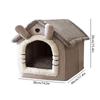 Cute Plush Pets House PP Cotton Soft Puppy House Half-Closed Puppy Sleeping Nest Foldable Home Puppy Pet Accessories