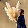Yousheng 1/2/3/4/5Pcs Artificial Pampas Grass Bohemia Realistic Fluffy Fake Dried Grass Home Office Wedding Party Table Centerpiece Boho Decor