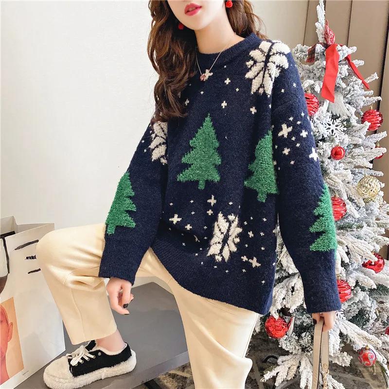 Свитер женский свободный верхняя одежда осень и зима прилив абсолютно новый мужской и женский универсальный повседневный ленивый вязаный свитер