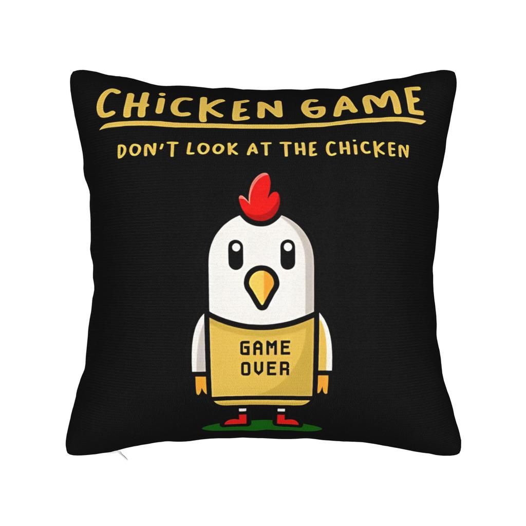Decorative Pillowcases Chicken Game Dont Look At The Chicken Product Living Room Pillow Case Cover Zipper Multiple Sizes