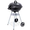 Barbecue Portable - AKTIVE - Modèle Rond - 46 Cm - 2 Grilles - Charbon De Bois