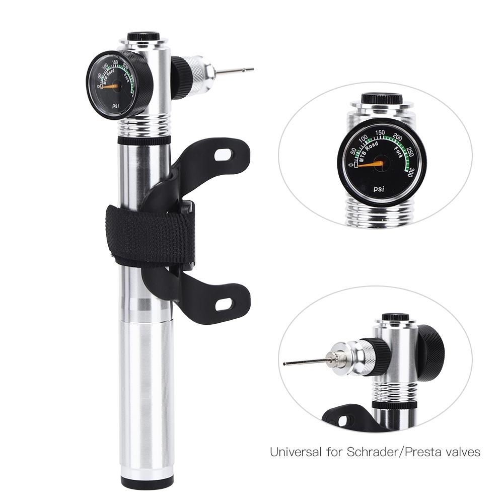 300PSI Мини Двухсторонний Велосипедный Насос Портативный Высокого Давления Велосипедный Насос Аксессуары Для Велосипеда