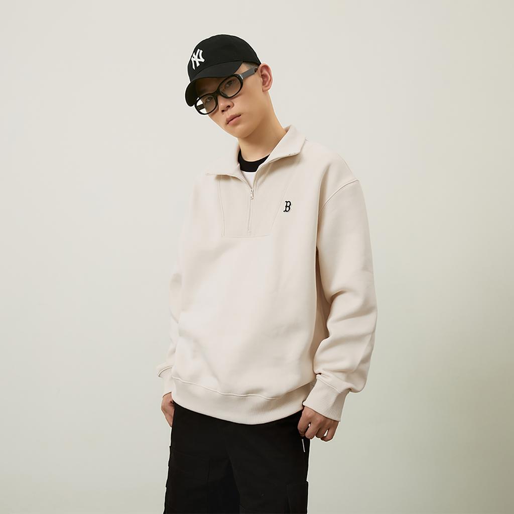 Новая базовая коллекция MLB Boston Red Sox 24FW Свитшот Унисекс Темно-кремовый 3AMTB0546-43CRD