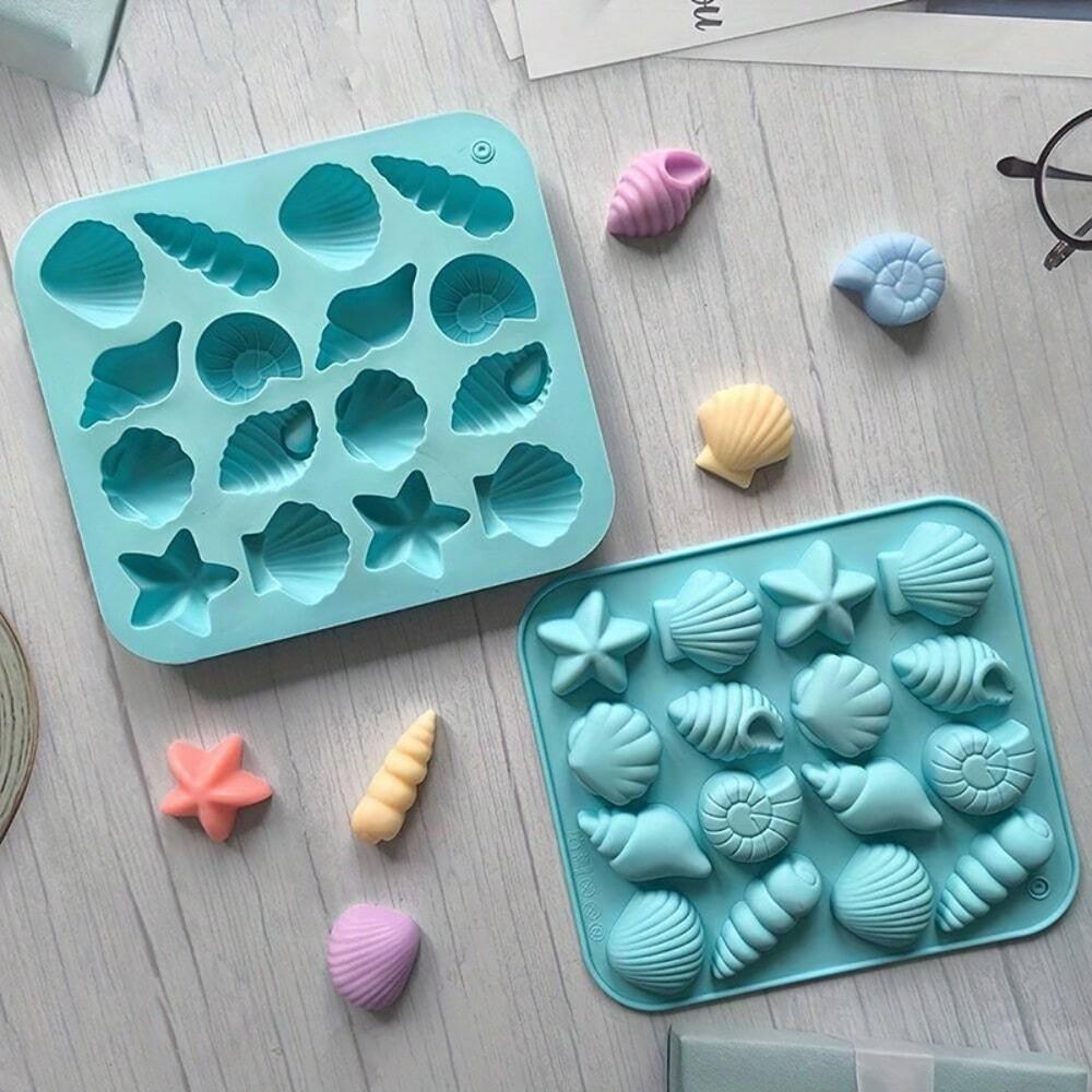 Silicone Material Seashell Chocolate Molds Multi-Cavity Design Starfish Candy Mold Party Treats