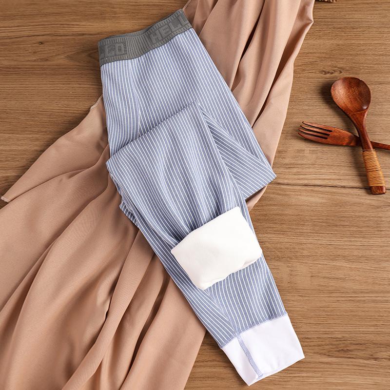 Men's Fleece-Lined Base Layer Pants - Extra Thick, Elastic, Warm Cotton Wool Long Johns for Boys & Youth In Solid Colors for Cold Weather