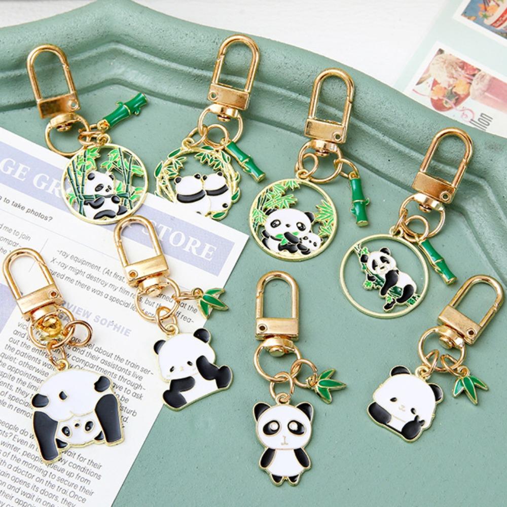 Cute Cartoon Panda Keychain Pendant Bag Key Chain Doll Acrylic Key Pendant Festival Decoration Pendant Cute Keychain Accessories