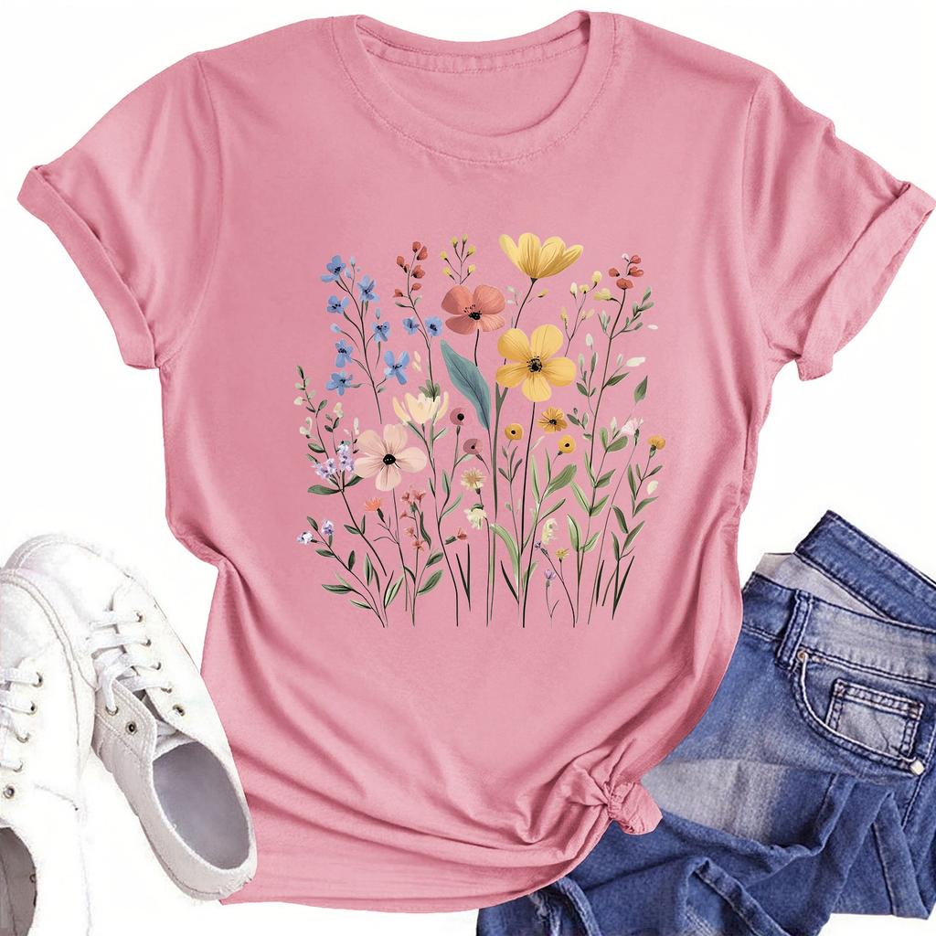 Toddler Girl Boy T-Shirts Kids Top Boys And Girls Printed Short Sleeved T-shirt 1-12Y