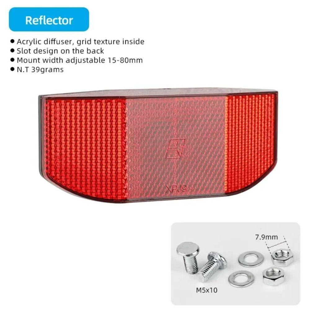 Red Black Bicycle Rear Light Metal Acrylic Luggage Carrier Mount Cycling Stand Bracket  Bicycle