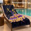 Custom Text Melbourne Storm Print Beach Towel Large Towel For Home Bathroom Beach