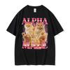 Alpha Male Cat Kitten Funny Meme T Shirt Men Women's Clothing Fashion Cute T-shirt Male Cotton Casual Short Sleeve T Shirt Tops