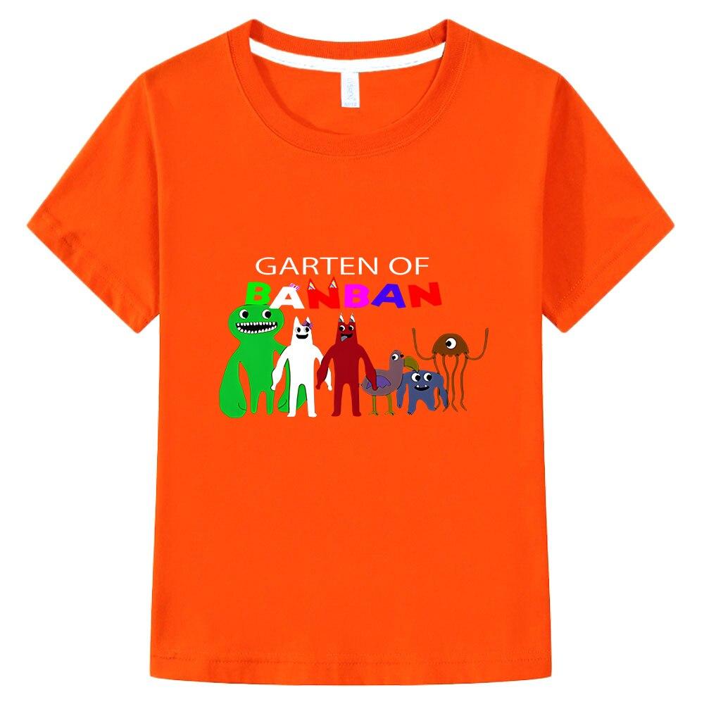 Garden of Banban Game T Shirt Kids 100%Cotton Boy Girl Summer Short-Sleeved T-shirts Girls Clothes T Shirt for Kids Boy 10 Years Anime Cartoon T-shirt