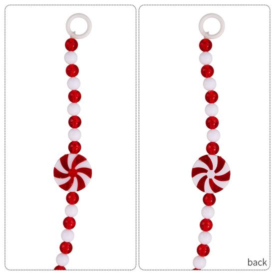 Рождественская конфетная гирлянда Пластиковая гирлянда из мятных конфет-бусин для рождественской елки, венка, камина, праздничные принадлежности для вечеринки