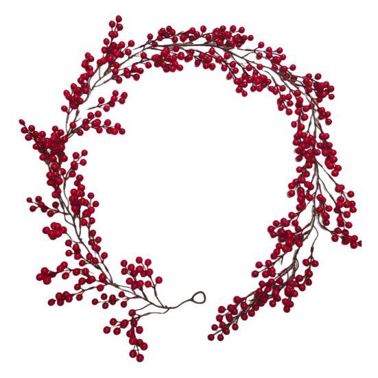 195/270 см искусственная красная ягодная гирлянда реалистичная подвесная искусственная красная ягода для использования в помещении и на открытом воздухе