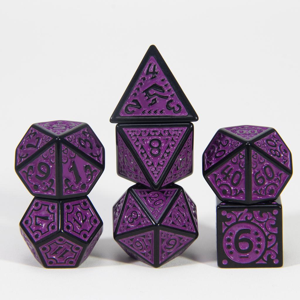 DND Dice Набор многосторонних игральных костей 7 шт. Текстуры Узоры игральных костей для DNDGame RPG Настольные игры Аксессуары Хобби Праздничный подарок