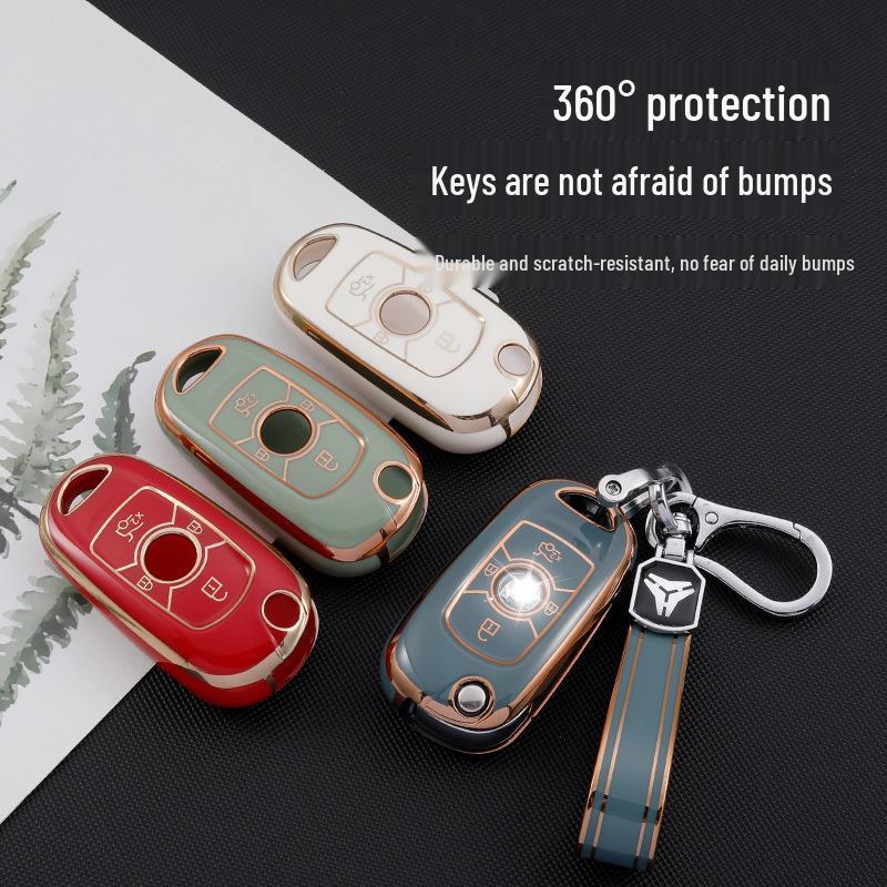 Buick Verano/Excelle Pro Key Cover 2018/2020: Protective Shell with Keychain for Men & Women