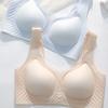 Бесшовный бюстгальтер Женский Мягкая поддержка Перфорированная чашка Нижнее белье Тонкий Собирающий Большой размер Бюстгальтер Полная чашка Сетка Без бретелей
