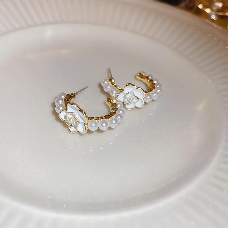 Серьги Love с геометрическим рисунком, простые серьги с цветами, модные серьги с темпераментом, элитные серьги, подарки