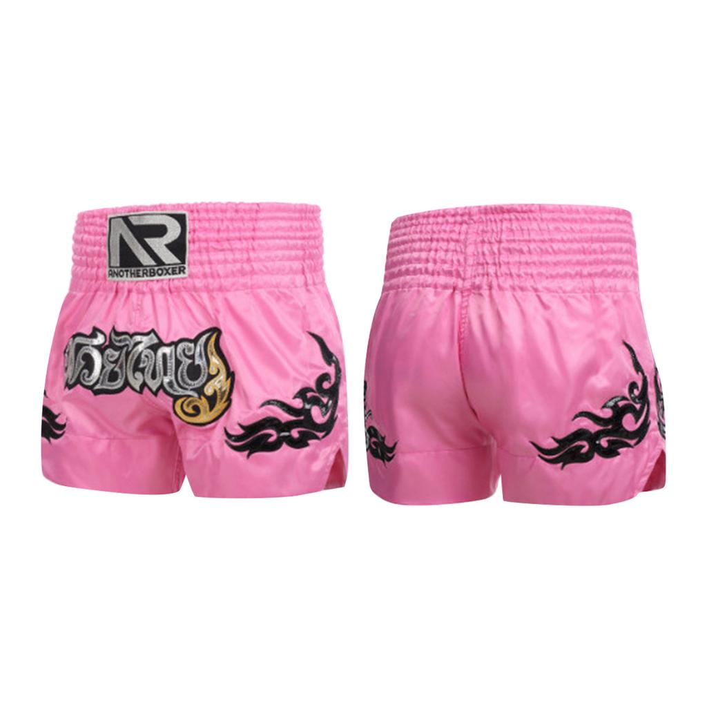 Adult And Child Muay Thai Training Boxing Shorts Leather Covered Embroidered Shorts