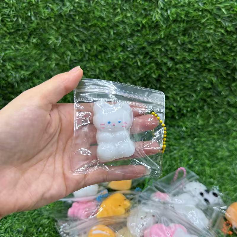 Игрушки-сквиши на шарнирах: Лягушка, Курица, Кошачья Лапка - Брелоки на Рюкзак для Снятия Стресса
