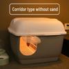 Fully Enclosed Corridor-Style Cat Litter Box: Large, Long Channel, Anti-Sand, Odor-Proof for Kittens & Large Cats