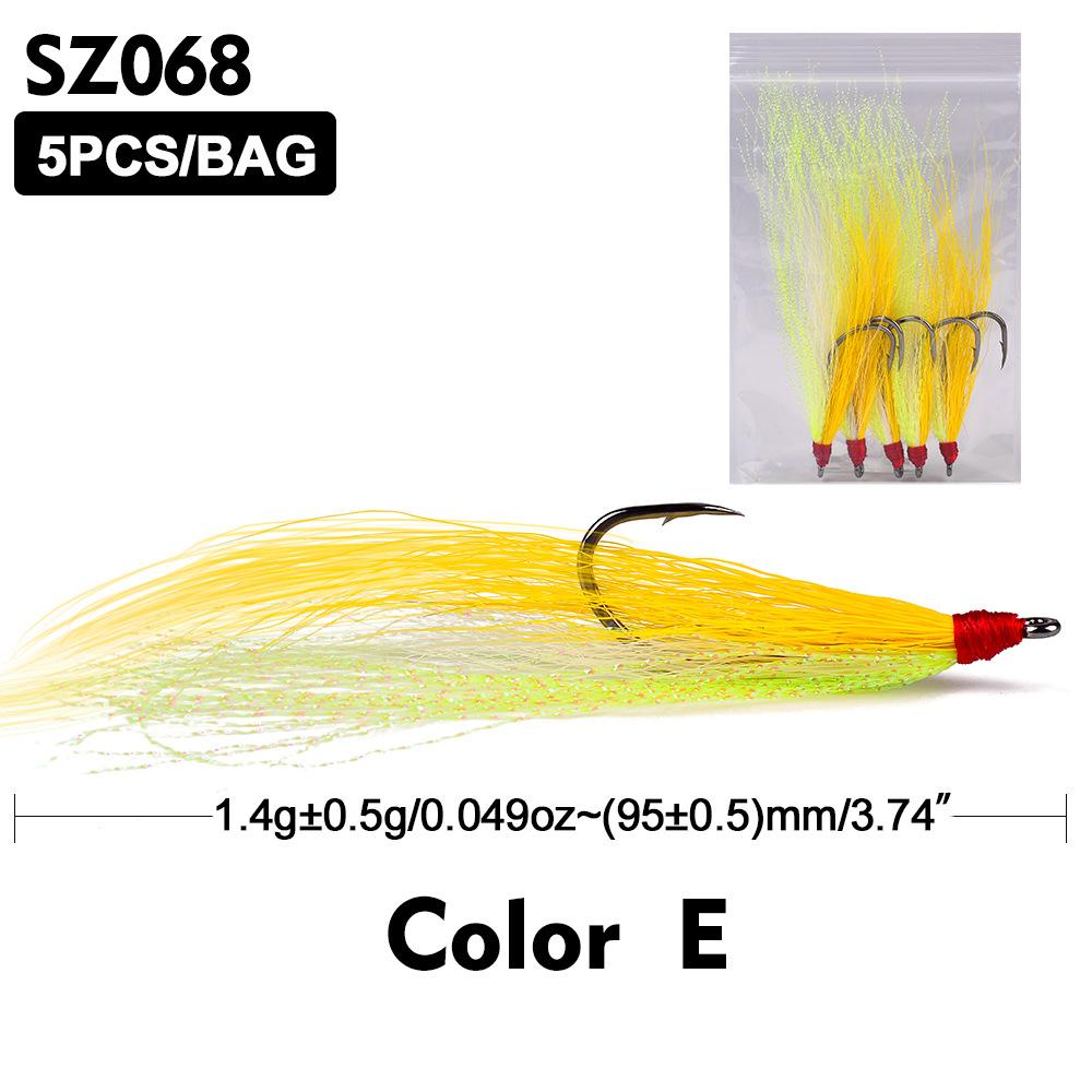 Биомиметический крючок для приманки, якорный крючок, крючок с перьями, привязка для волос, одинарный крючок, колючий рыболовный крючок, рыболовные снасти, аксессуары для рыбалки на открытом воздухе