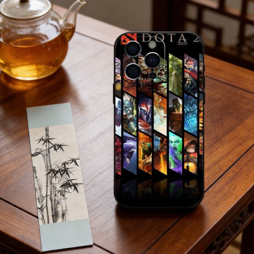 Чехол для телефона Dota 2 для iPhone 17, 16, 15, 14, 13, 12, 11 Plus, Pro Max, Другие Мягкий Черный Чехол