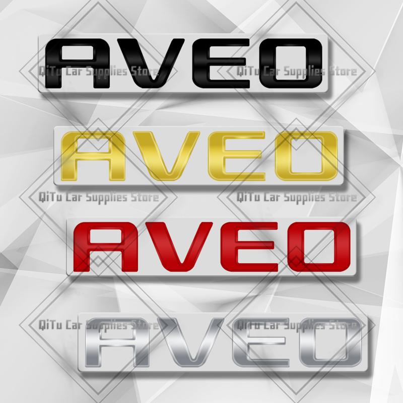 Zinc Alloy For Chevrolet Aveo Badge Car Body Trunk Fender Adhensive Emblem 3D Decal Sticker Lettering Styling