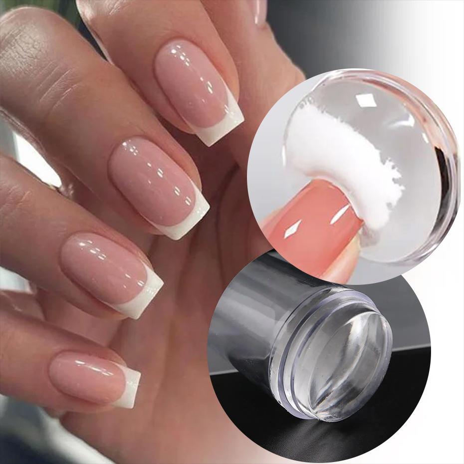 Xiaomi Пластины для штамповки ногтей Pure Clear Jelly Nail Art Stamper Scraper Set Print Silicone Marshmallow Design Маникюрные аксессуары Инструмент