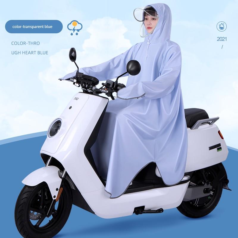 Electric Motorcycle Raincoat Men's, Adjult Single One-Piece Sleeved Long Full Body Anti-Riot Rain Man Car Separation Poncho