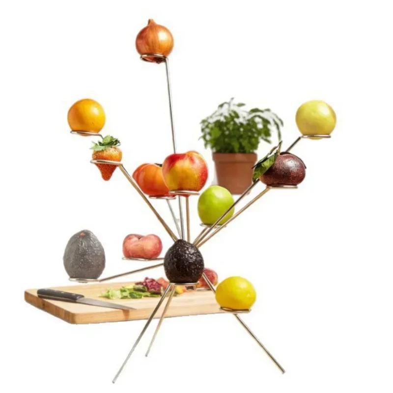 Креативная Новинка Фруктовница 360° Парящая Выкладка Фруктов На Обеденном Столе Подставка для Фруктов из Нержавеющей Стали Многоярусная Подставка для Фруктов