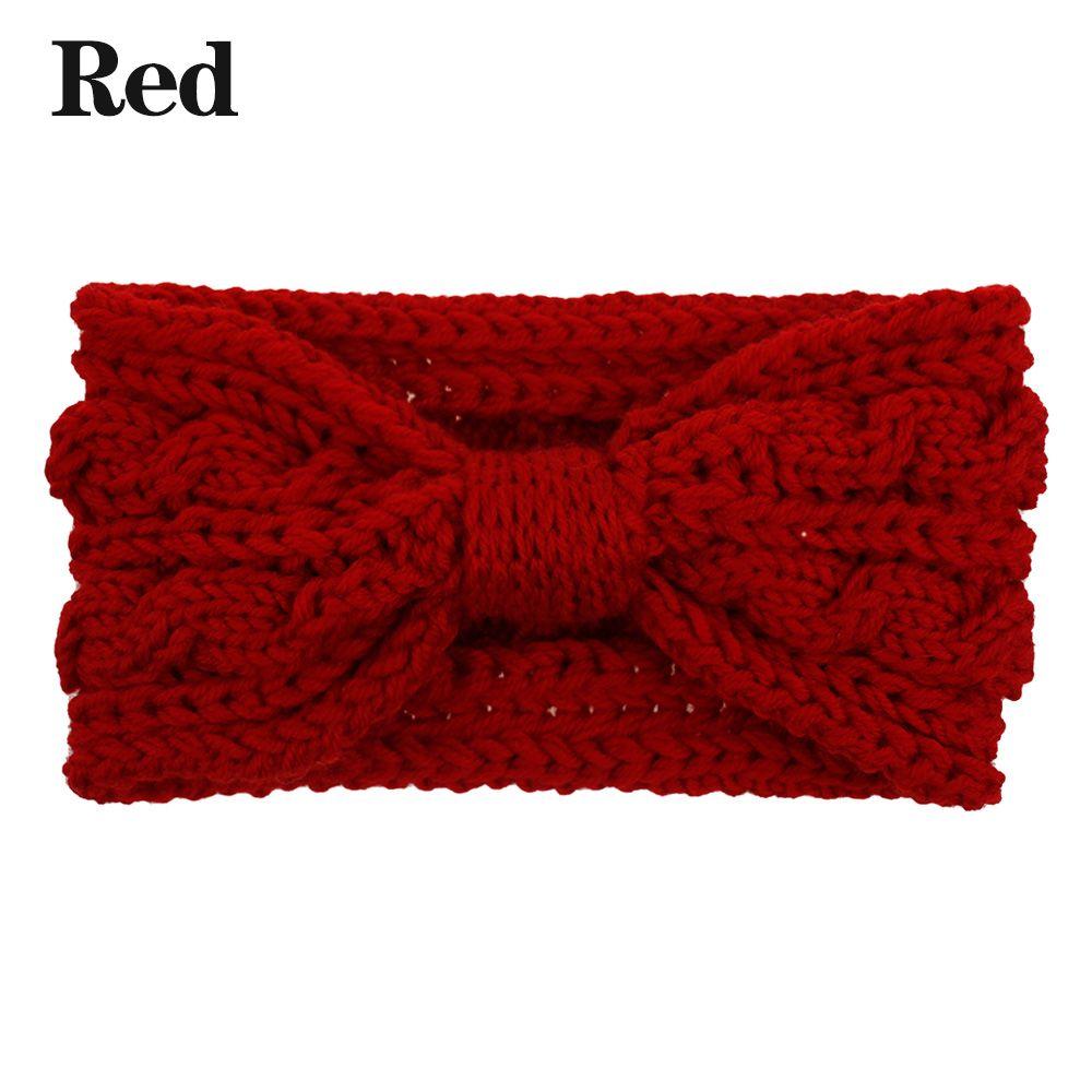 Wool Knitted Ear Warmer Hairband Headwear Women's Headband Cross Knot Hairband Head Wrap