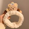 Lovely Plush Bear Headband for Adult Teens Face Washing Birthday Party Gathering Headpiece Women Skincare Hair Accessory