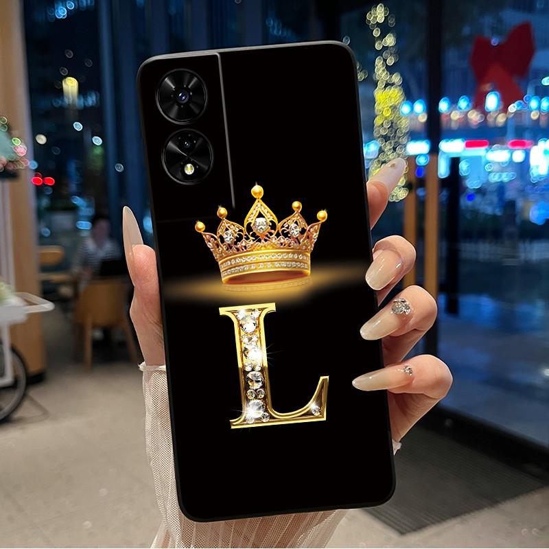 Красивый чехол для пары на телефон TCL 505 T509K T509A, бампер, черный силикон, противоударный, мягкий корпус, чехол с узором из букв и короны