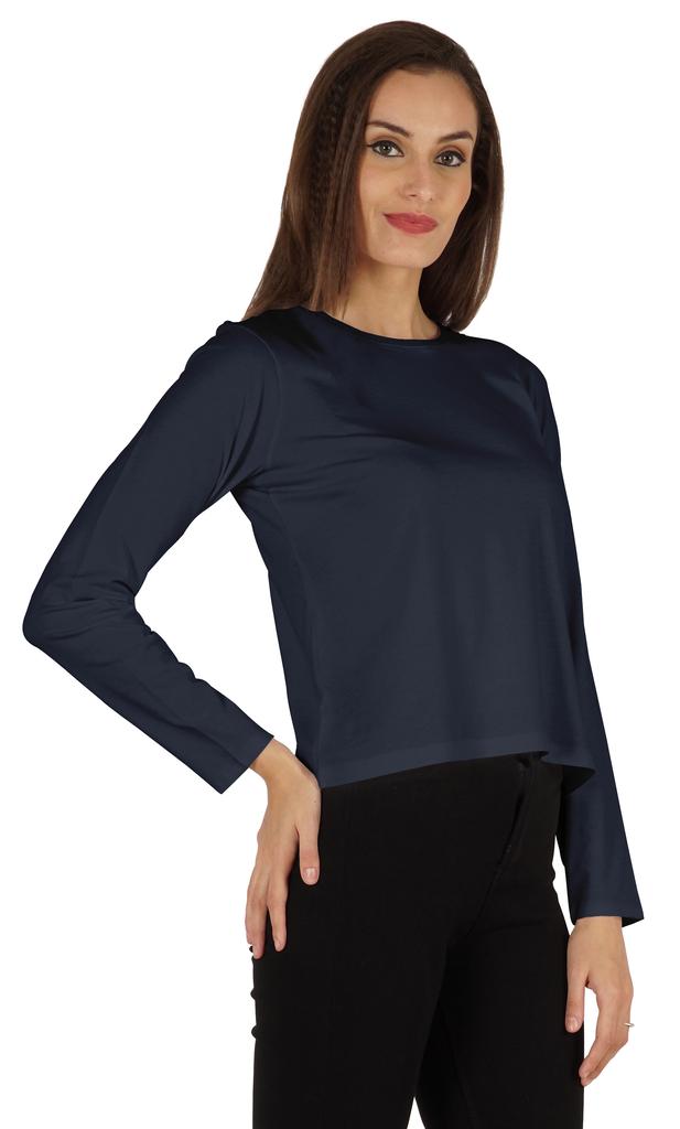 Inkmeso Perfect Long Sleeves T-shirt For Women Casual Regular Fit Basic Solid Everyday Tee